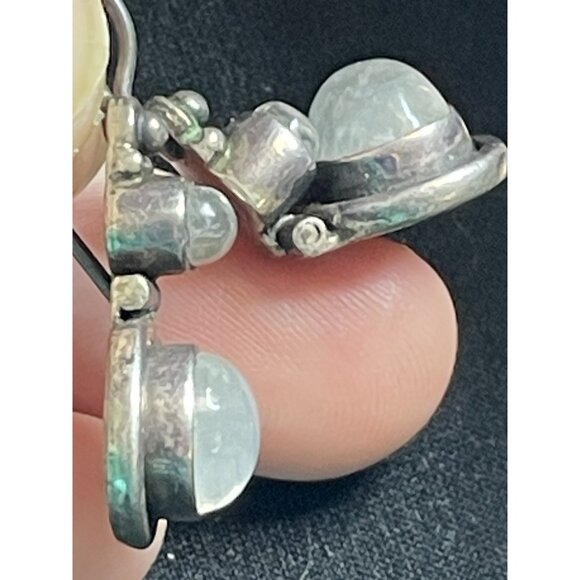 READ Nicky Butler NB Sterling Silver Moonstone 925 Earrings Pierced India - Picture 13 of 14